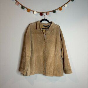 Vintage tan suede leather jacket